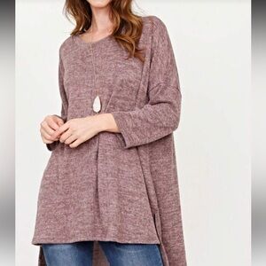 Chic Nation Dusty Rose Tunic Top